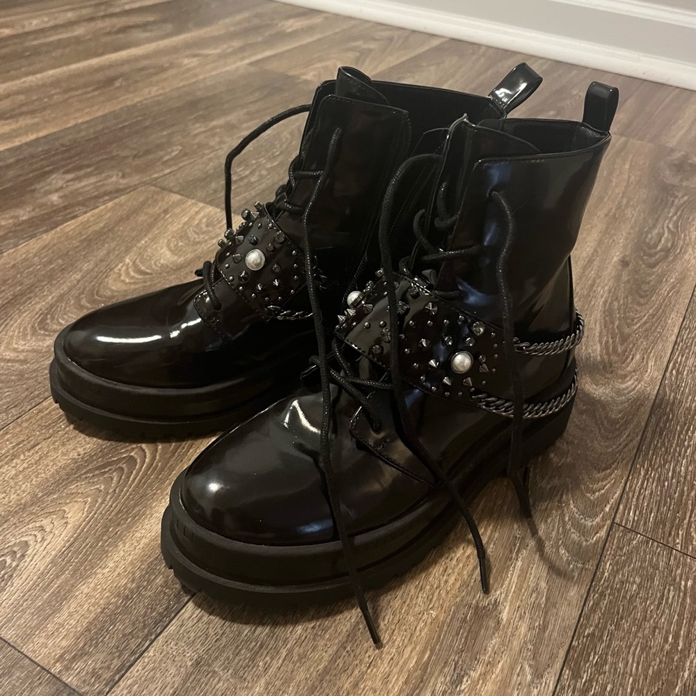 Jessica Simpson Studded Combat Boots